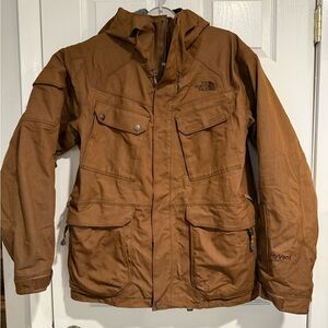 The North Face Men's Vintage Brown Hooded ski Jacket
